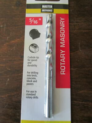 MASONERY DRILL REX (CHINA) (5/16 x 6 inch)