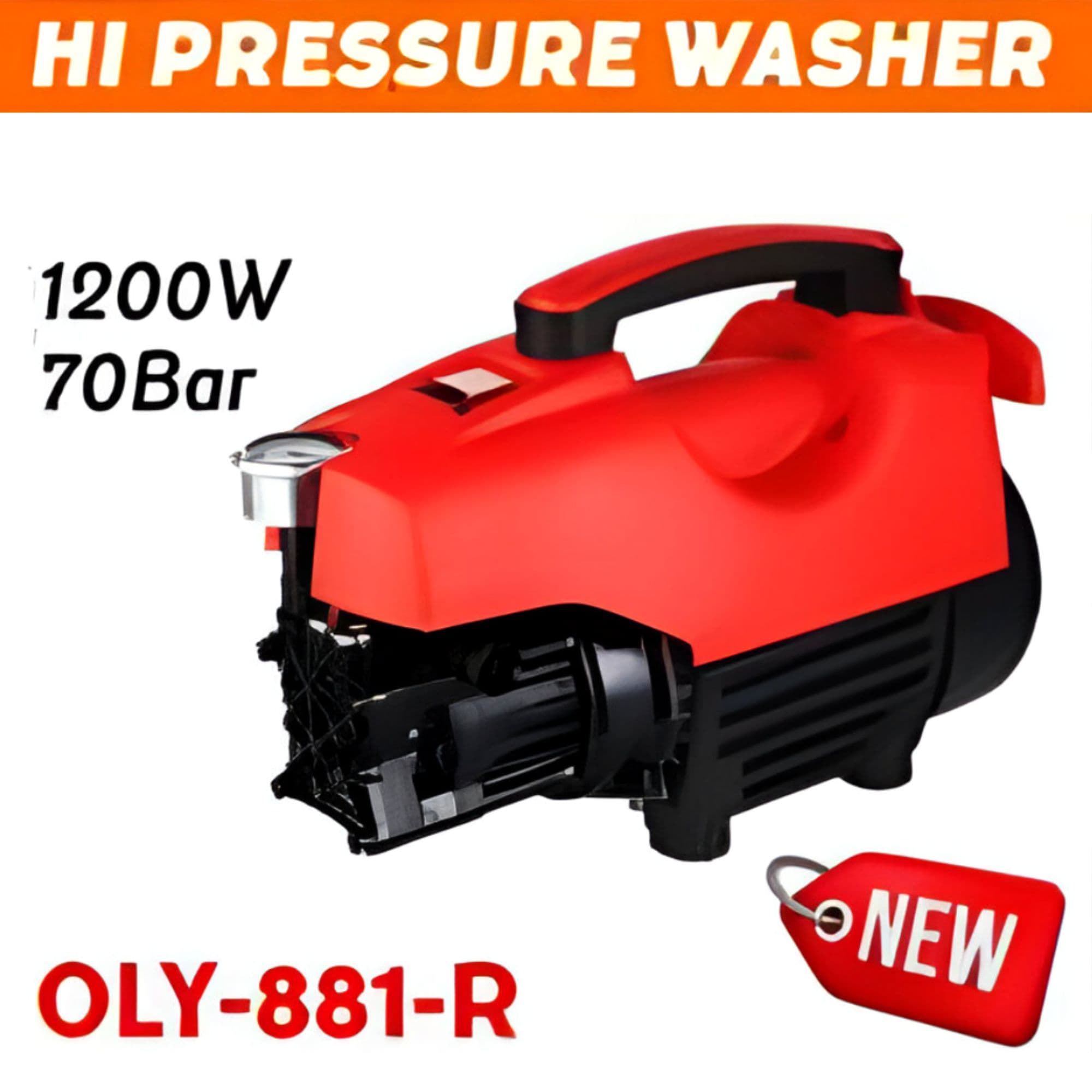 HIGH PRESSURE CAR WASHER (BLACK & RED) OLY-881